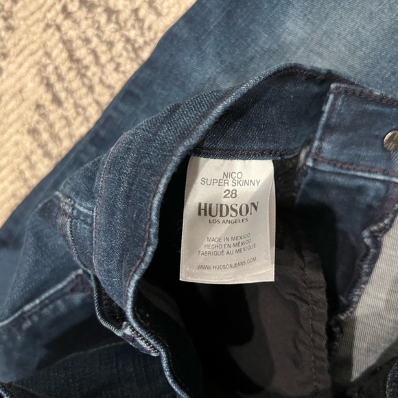 Hudson Nico mid rise supper skinny raw hem ankle jeans - Picture 12 of 15